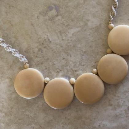 Natural Necklace and Earrings, Roun..