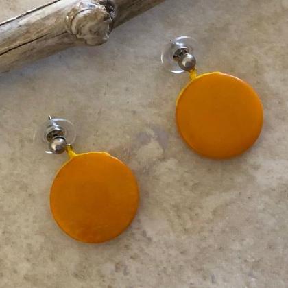 Bicolor Necklace and Earrings, Roun..