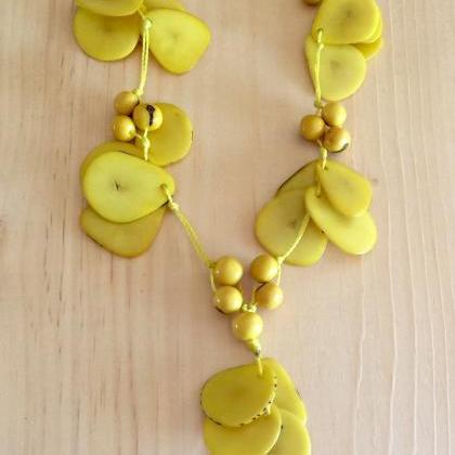 Yellow Necklace And Earrings, Long Necklace,..