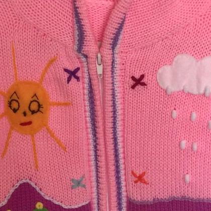 Size 10 Pink Hooded Jacket,girls Jacket,handmade..