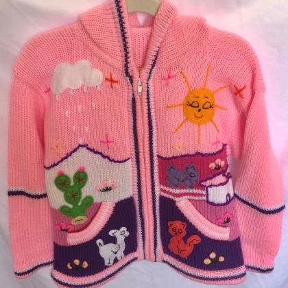 Size 8 Pink Hooded Jacket,girls Jacket,handmade..