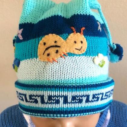 Blue Hat, Unisex Hat, Winter Hat, S..