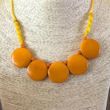 Amber Necklace And Earrings, Round Shape Necklace,..